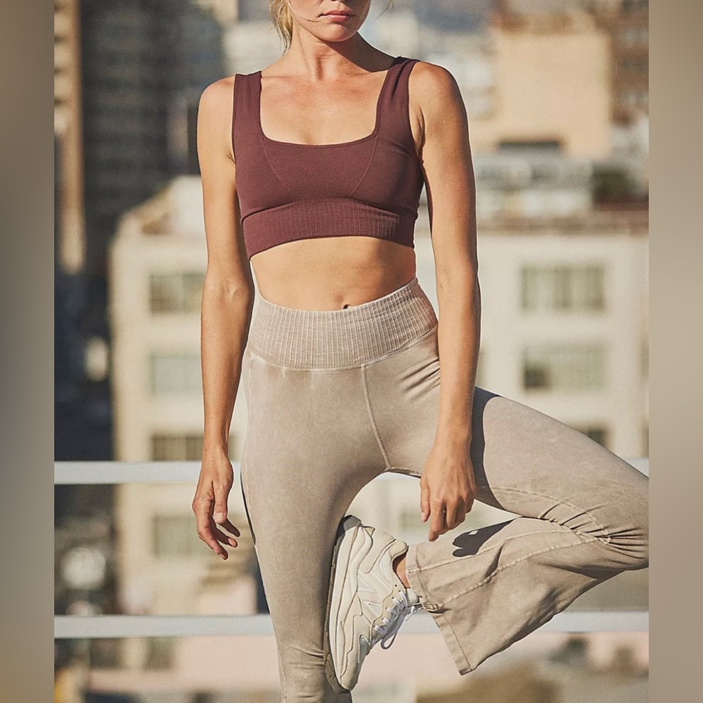 NWOT Free People Good Karma Flare Leggings
